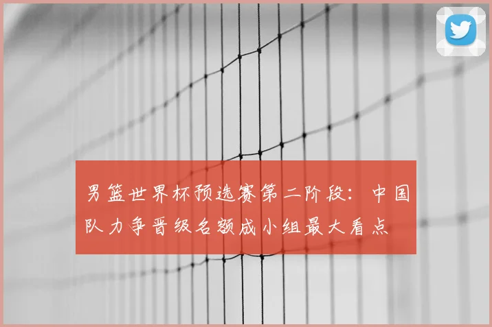 男篮世界杯预选赛第二阶段:中国队力争晋级名额成小组最大看点