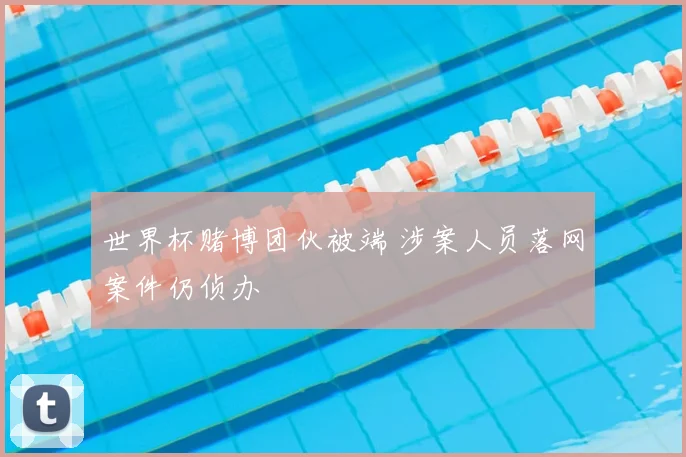 世界杯赌博团伙被端 涉案人员落网案件仍侦办